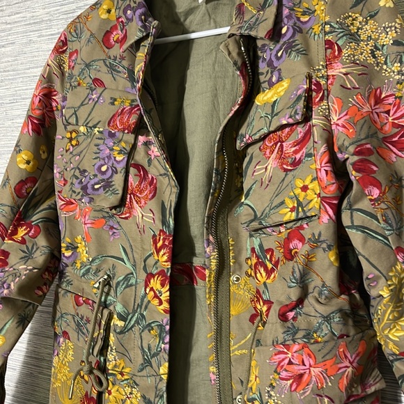 Floral Green Women's Jacket - Picture 7 of 10